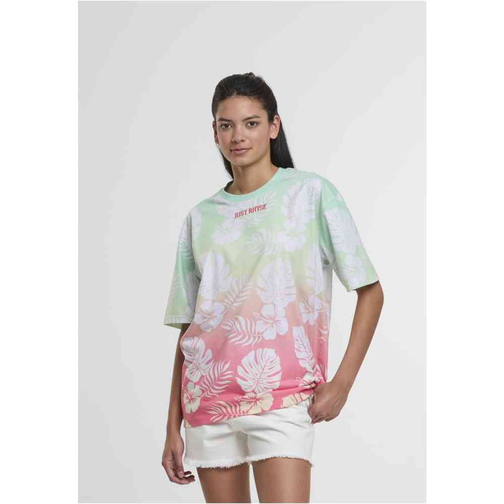 Just Rhyse - Holidays Tshirt Femme - Rose/Vert